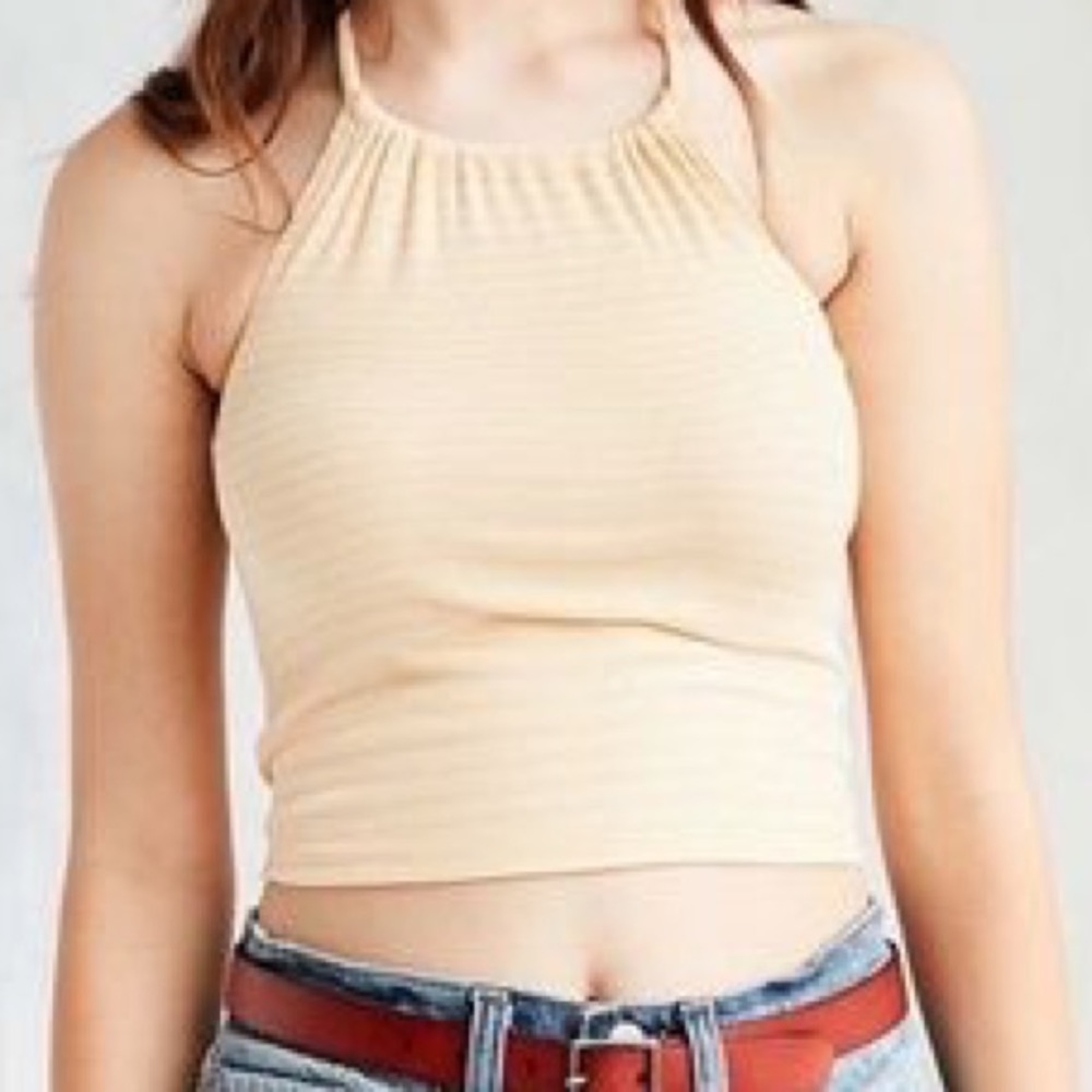 Pretty yellow BDG halter top